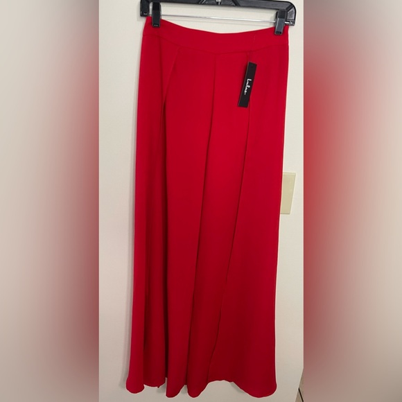 Lulus Women’s High Waisted Trousers Wide Leg Tulip Pant Red Size Small. NWT - Picture 8 of 17